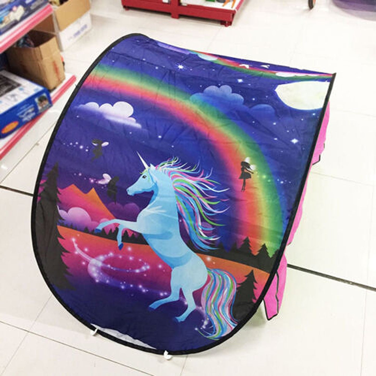 Fancy Unicorn Space Tent Foldable Indoor Bed Pop-up House