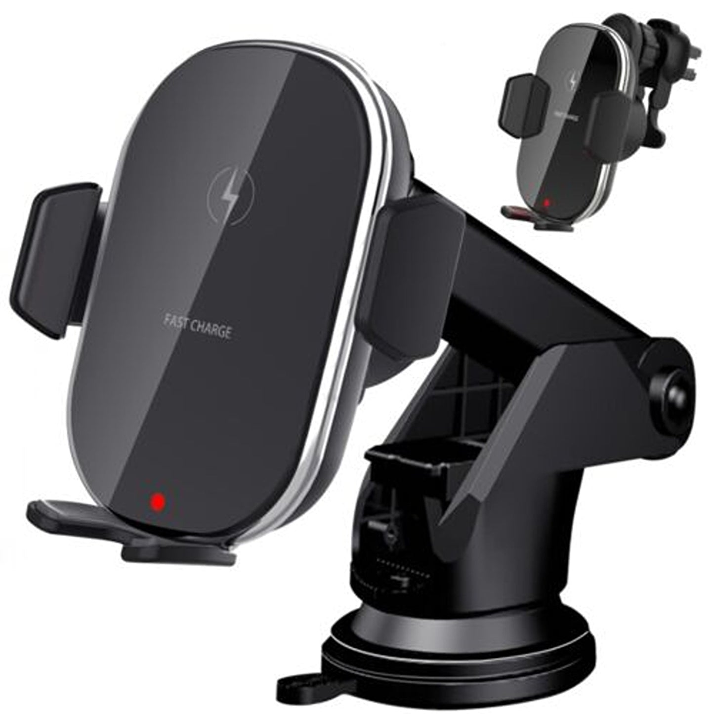 15W Automatic Clamping Wireless Car Charger for Air Vent Phone Mount