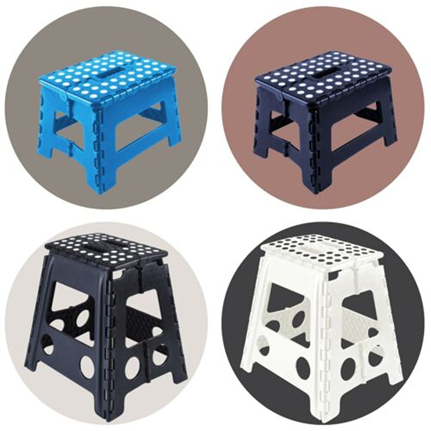 Portable Folding Plastic Step Stool Compact Chair for Outdoor