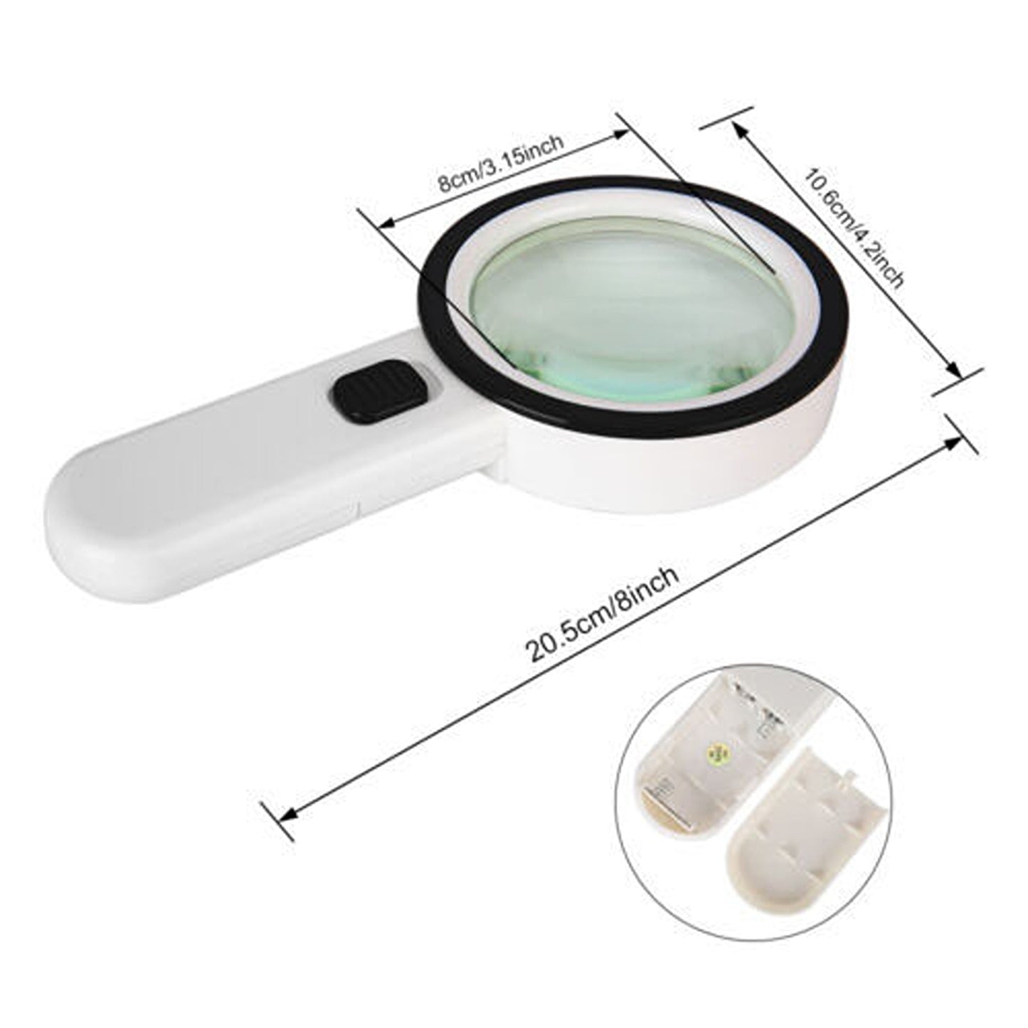 High Power LED Handheld Magnifying Glass with Light