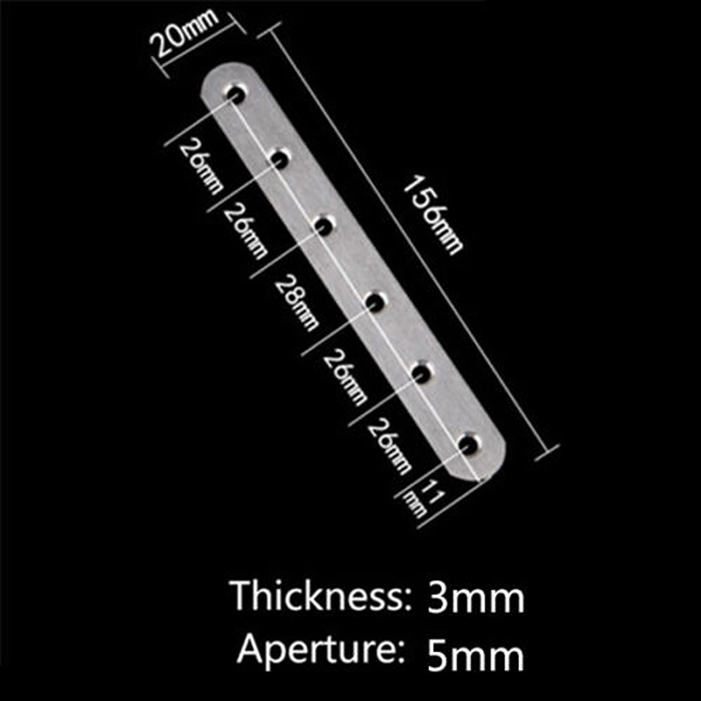 10pcs Stainless Steel Flat Straight Brace for Repair and Protection