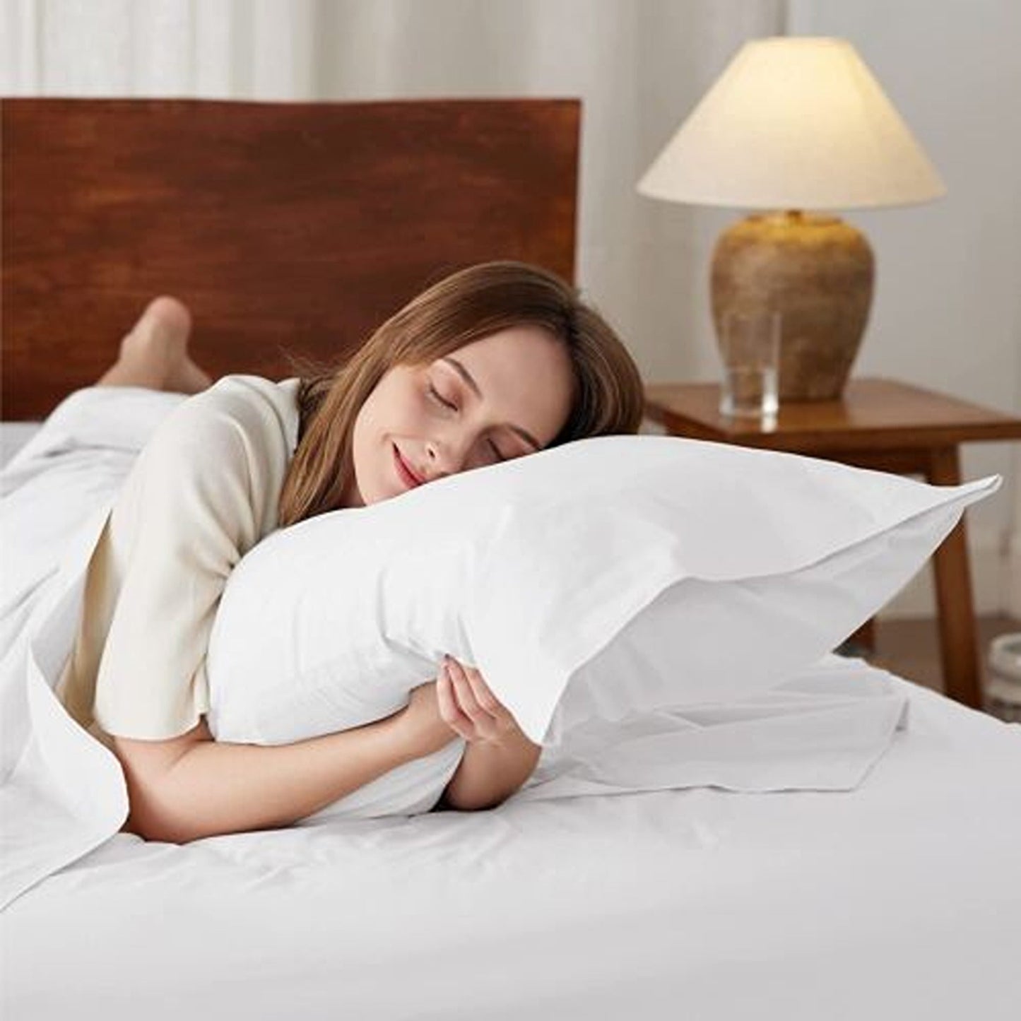 White Egyptian Cotton Ultra Soft Sheet Set - Flat and Fitted