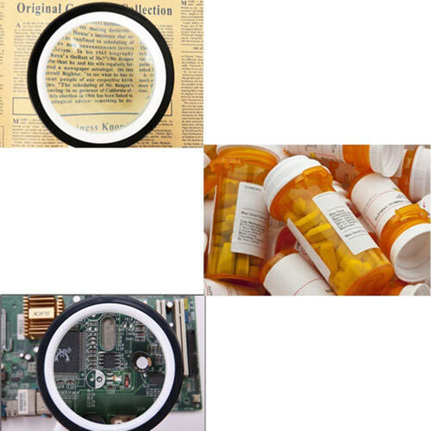 High Power LED Handheld Magnifying Glass with Light