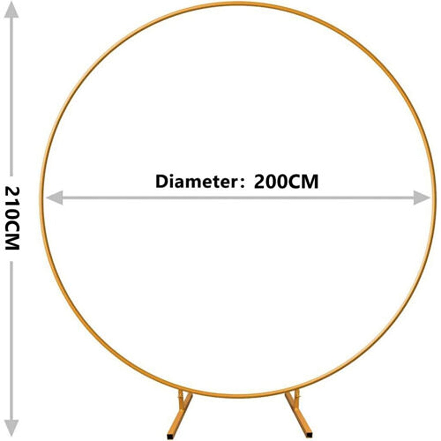 Round Wedding Arch for Floral Displays Circle Backdrop Stand 2M