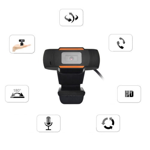 Auto-Focus USB Webcam with Microphone for PCs