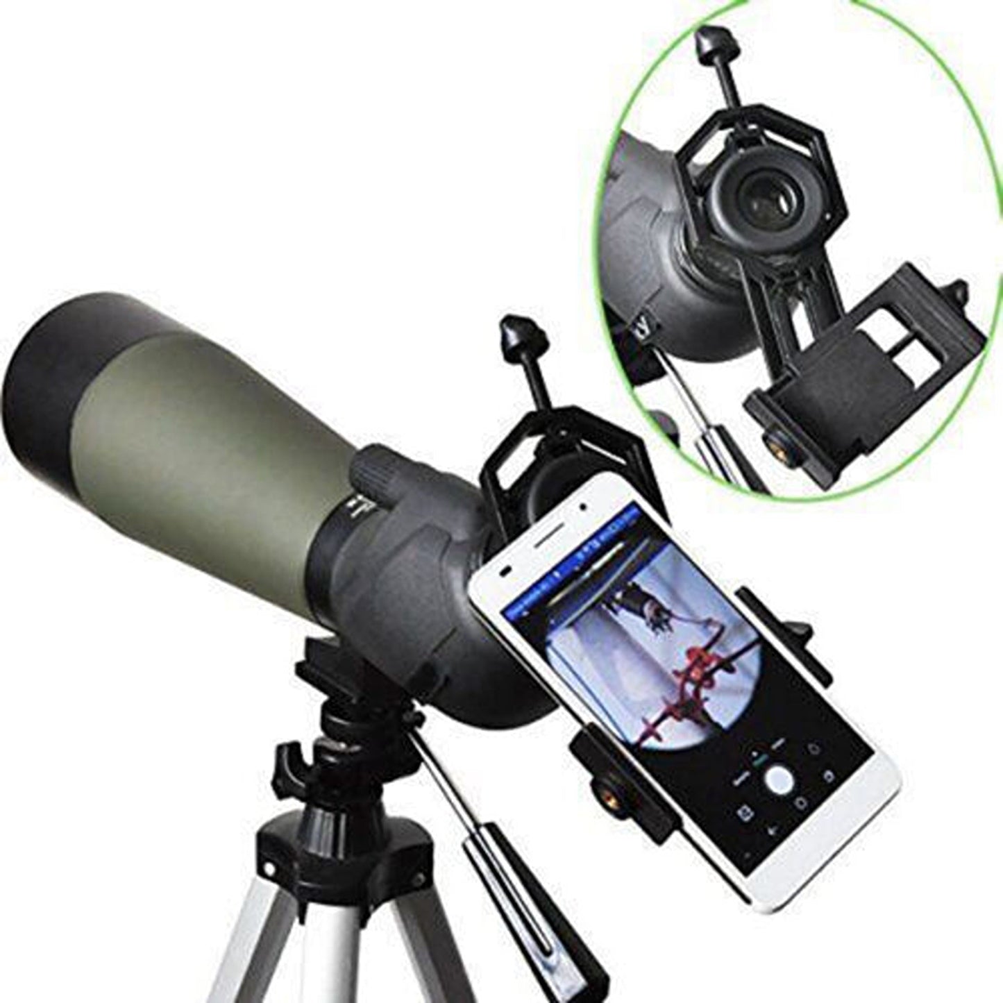 Universal Mobile Phone Clamp Holder Spotting Scope Adapter Mount