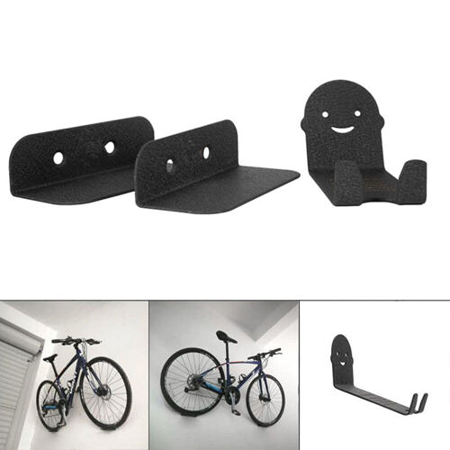 Wall Mounted Bicycle Rack Metal Pedal Hook for Storage
