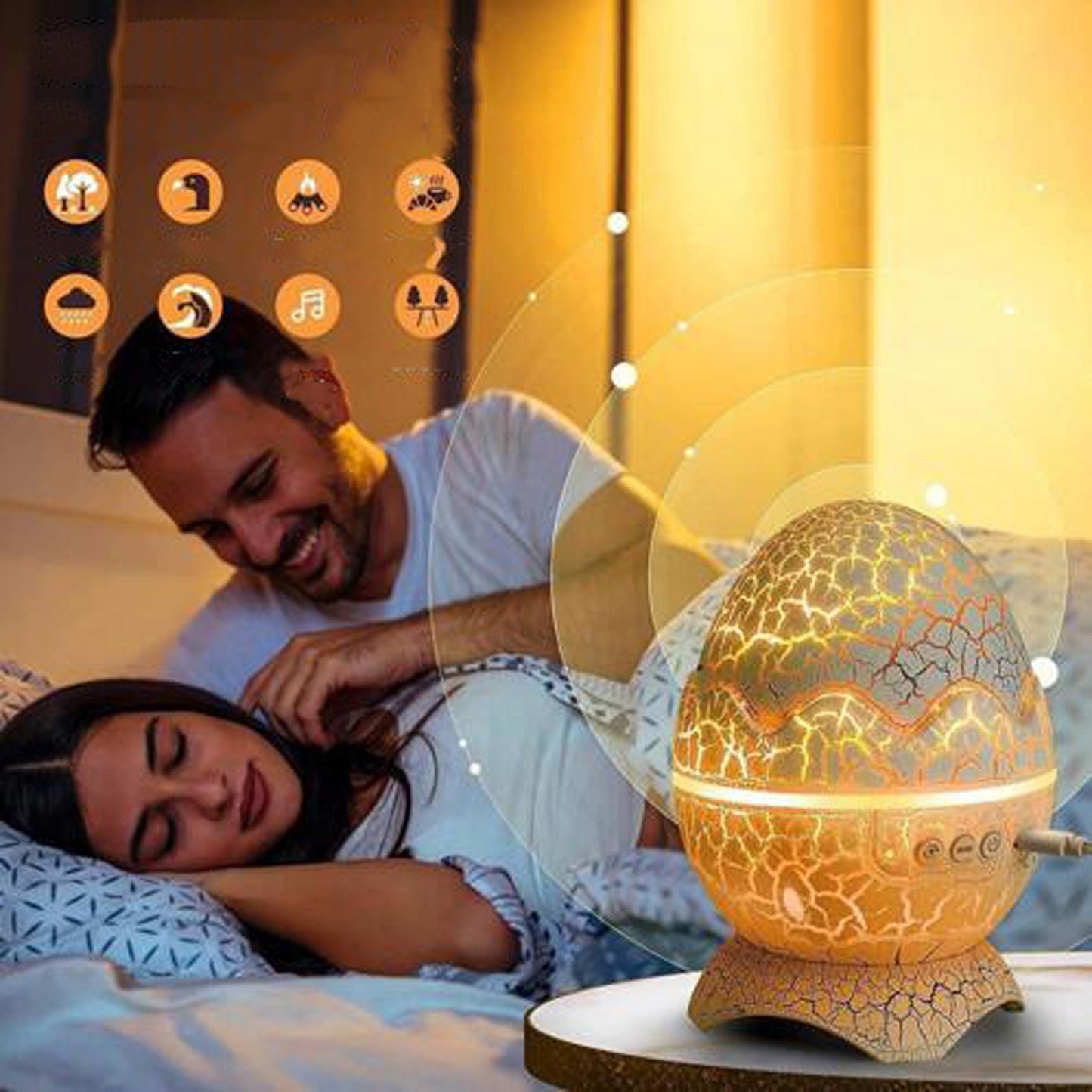 Galaxy Star Wireless Projector with Dinosaur Egg Design and Music Player