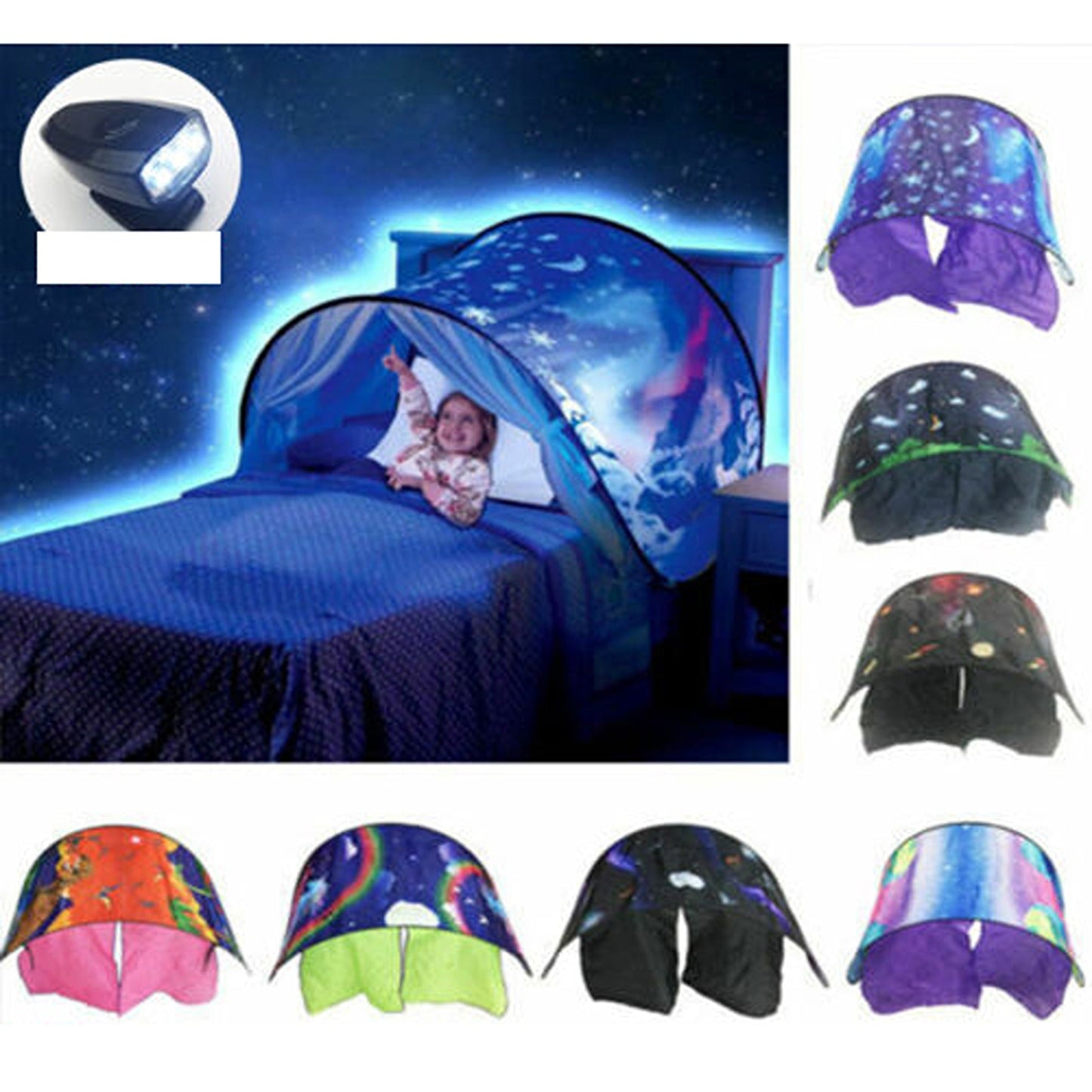 Fancy Unicorn Space Tent Foldable Indoor Bed Pop-up House