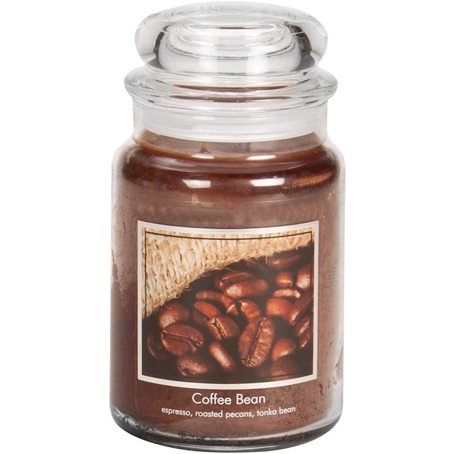 Coffee Bean Glass Jar Apothecary Scented Candle 21.25 oz - Brown