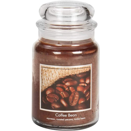 Coffee Bean Glass Jar Apothecary Scented Candle 21.25 oz - Brown