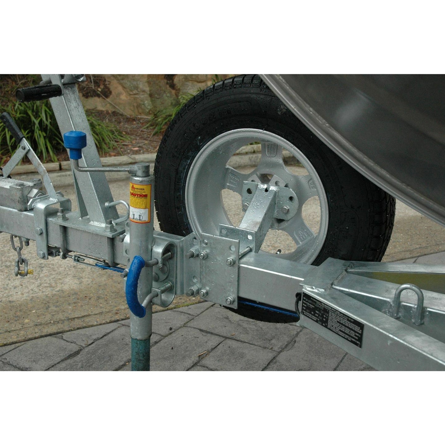 Silver Spare Wheel Carrier Holder for Camper Trailer Caravan Boat Ford Landcruiser