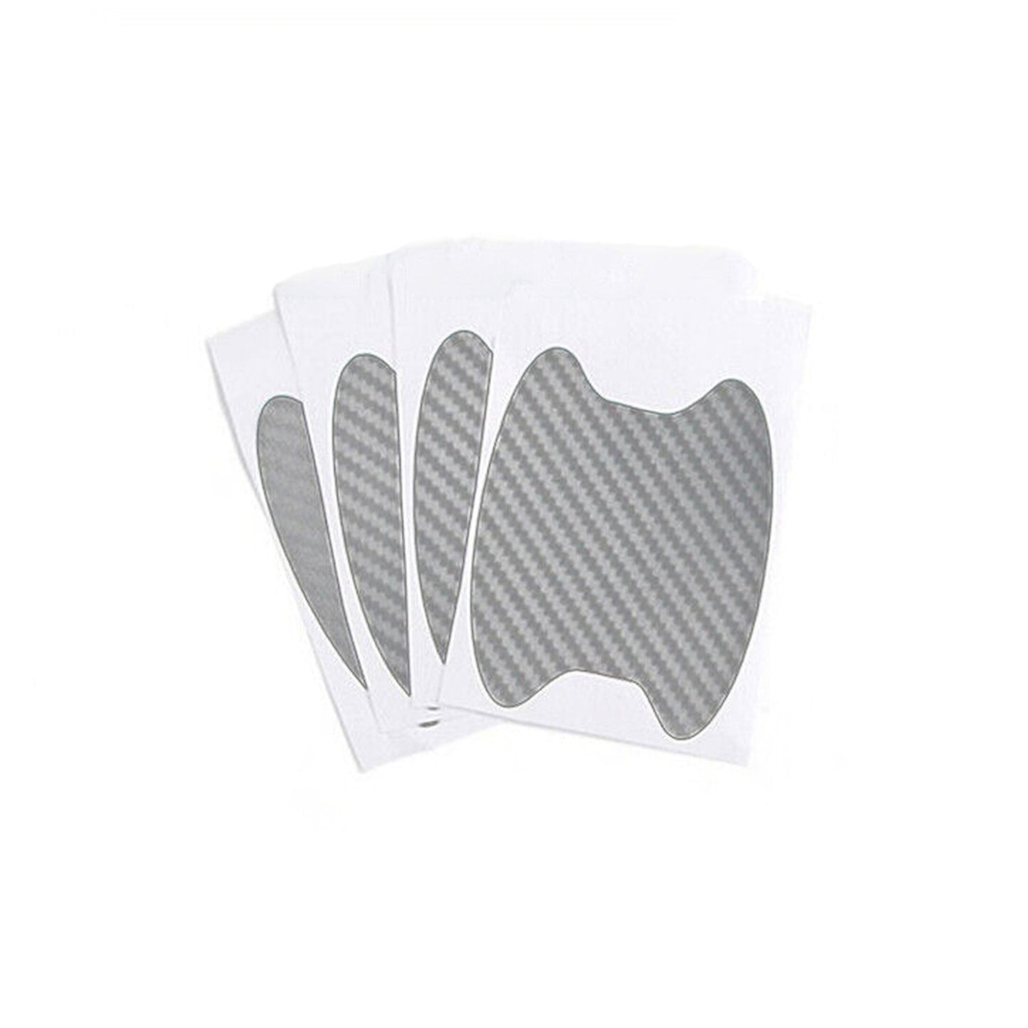 8pcs 3D Carbon Fiber Car Door Handle Scratch Protector Stickers