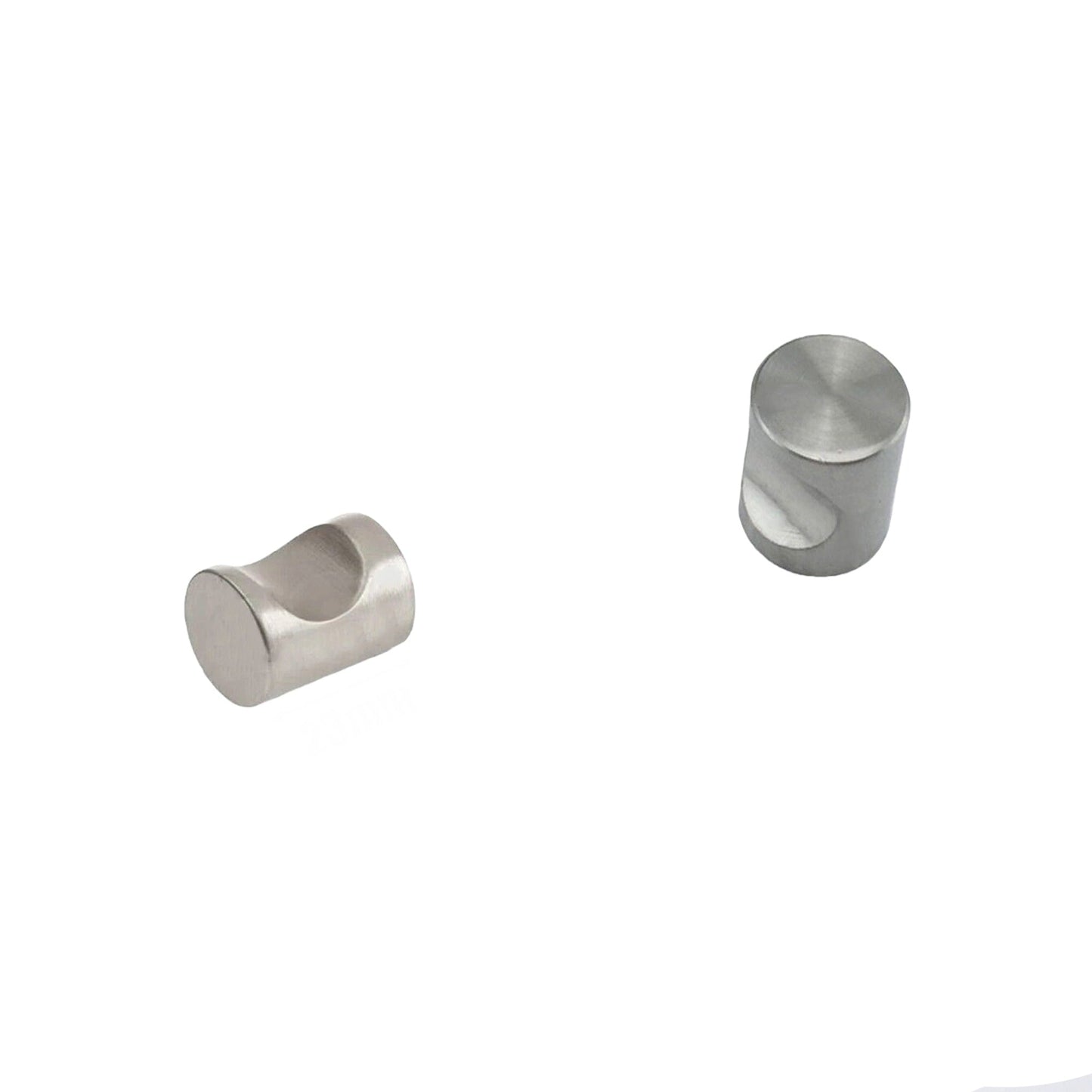 Silver Notched Style 20 x 24.5mm Cabinet Door Drawer Handles Knobs