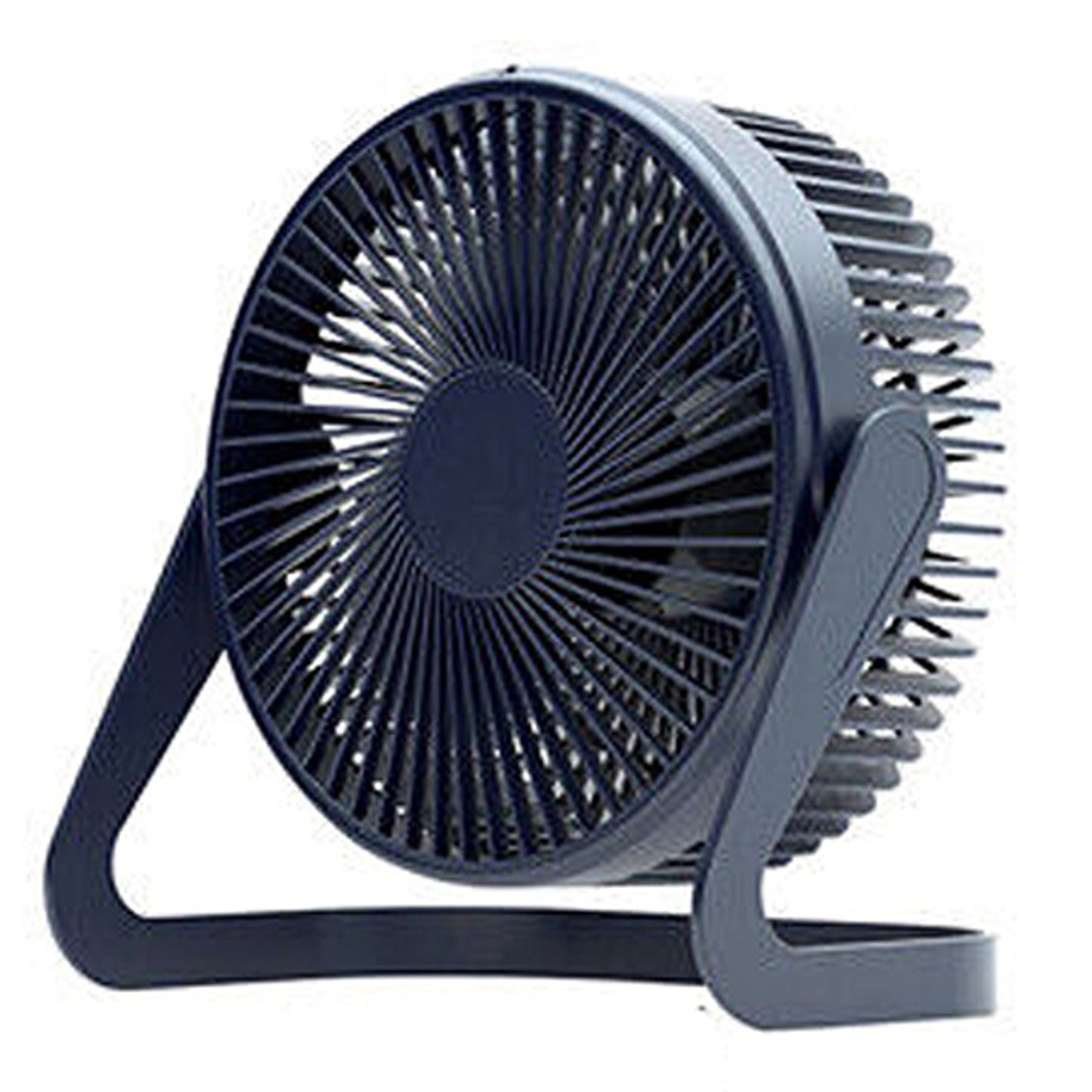 Blue Compact USB Powered Desk Fan Quiet Personal Cooler for Tabletop Use