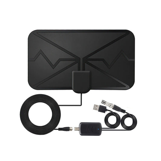 HDTV Indoor Outdoor Digital TV Antenna with 300 Miles Range Signal Booster