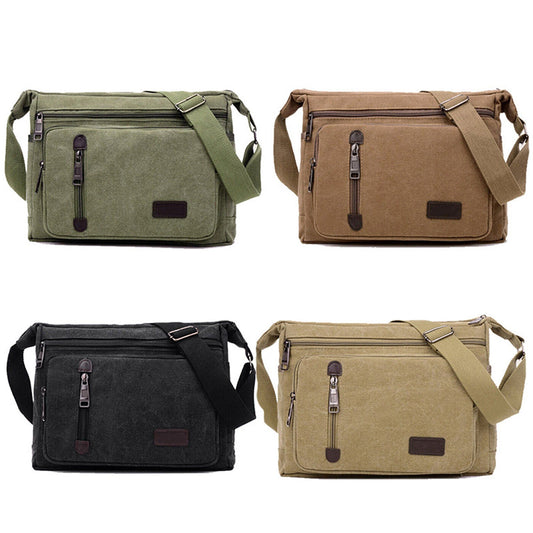 Men Canvas Messenger Bag Retro Shoulder Crossbody Satchel Travel