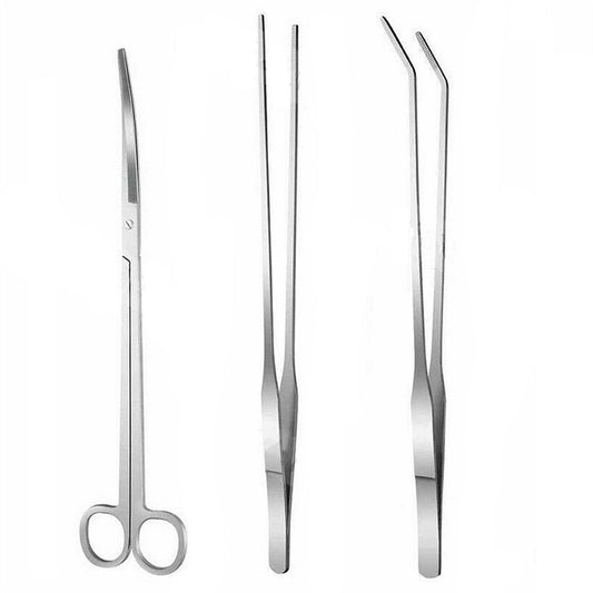 3pcs Aquatic Plant Care Tool Kit for Aquariums Includes Tweezers and Scissors