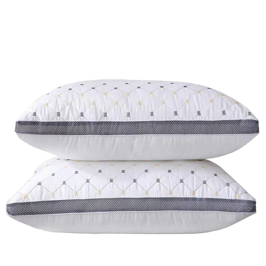 Checked Ultra-Soft Hotel Quality Twin Pack Pillows for Home