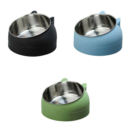 2pcs Elevated Dog Bowl Stand with Tilted Food Water Feeder