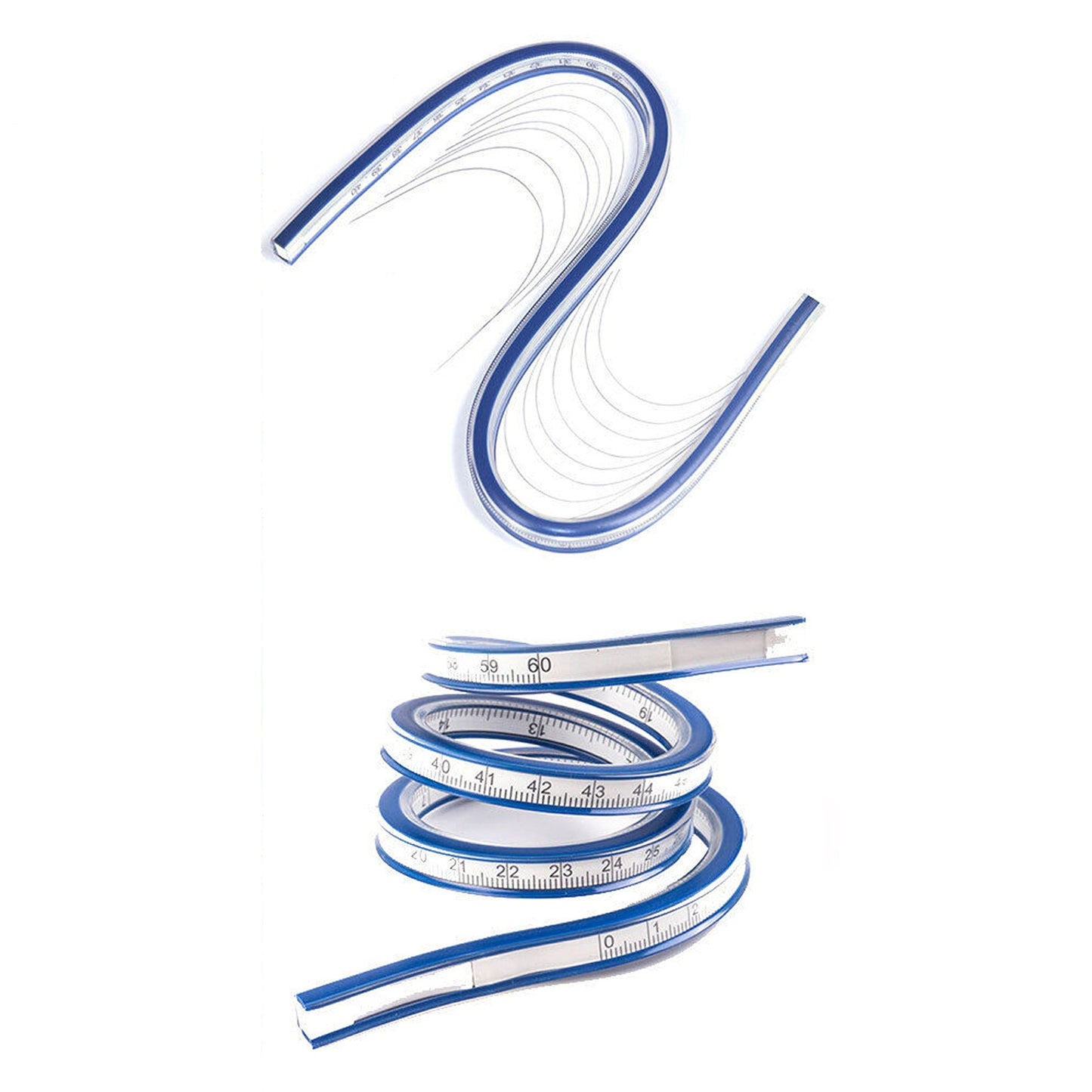 Flexible 60cm Plastic Curve Ruler for Drafting and Drawing