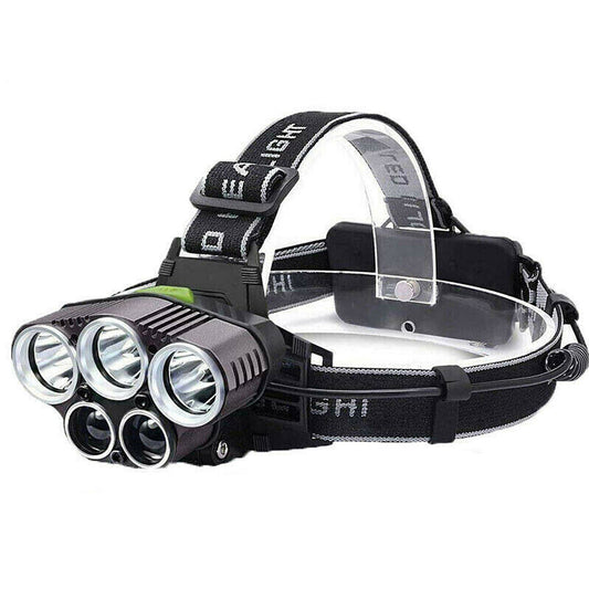 Ultra Bright Headlight Torch 5 Modes Rechargeable Flashlight 90000LM