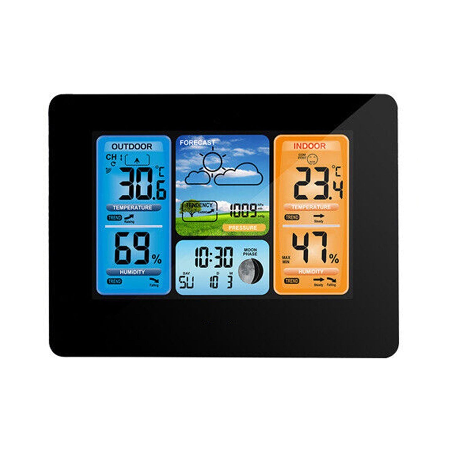 Wireless Indoor and Outdoor LCD Digital Weather Station with Clock and Calendar
