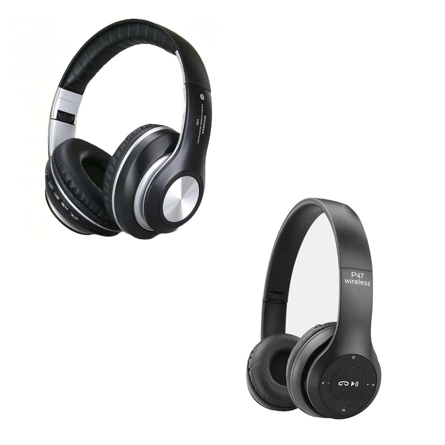 Rechargeable Bluetooth Wireless Headphones with Microphone