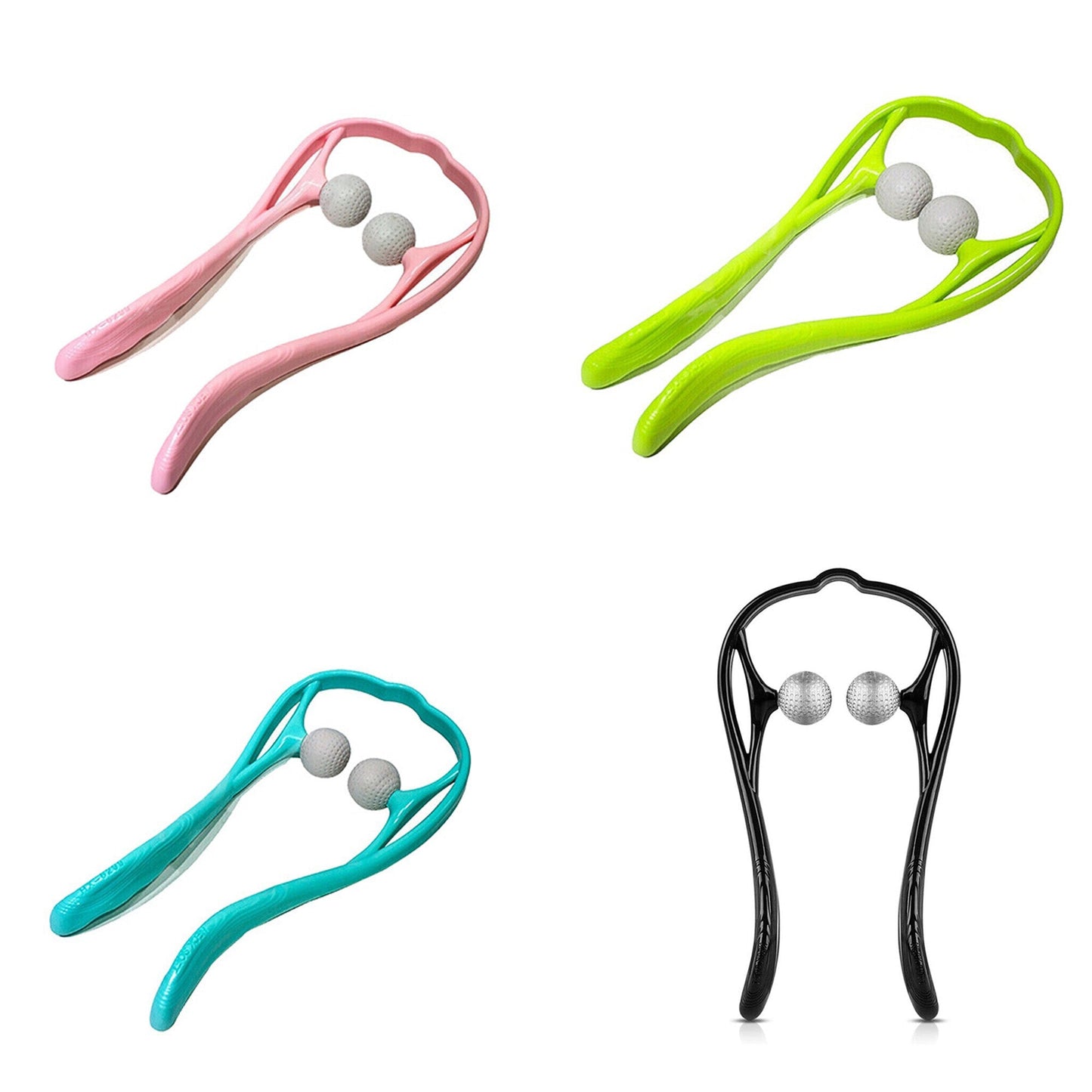 Dual Trigger Point Neck Shoulder Massager Hand Roller for Pressure Relief