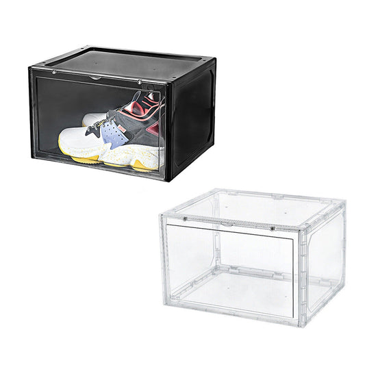 1x Premium Sneaker Display Shoe Box Stackable Clear Storage Side