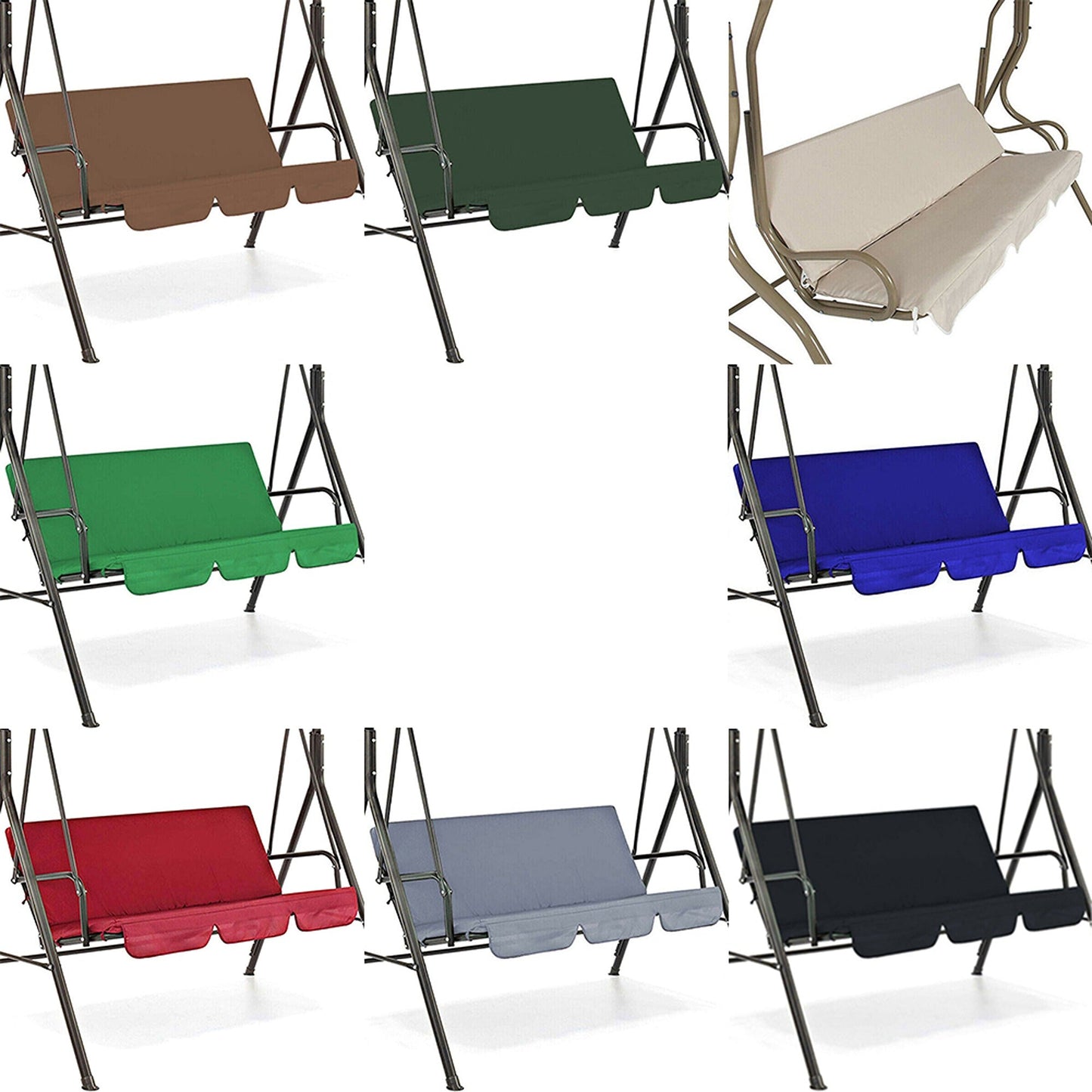 Garden Swing Chair Cover Waterproof Cushion for Outdoor Patio Seating
