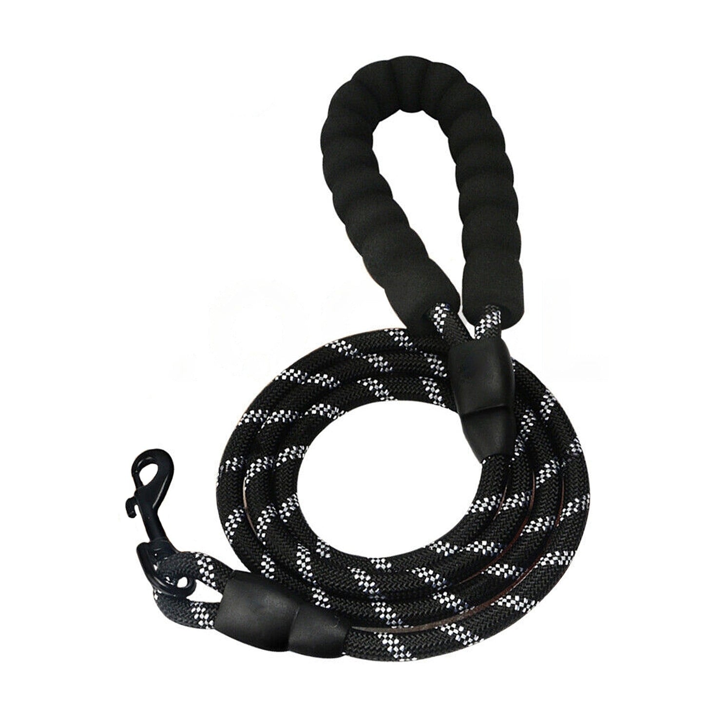 Black Heavy Duty Nylon Dog Training Leash Strong Rope Recall Lead