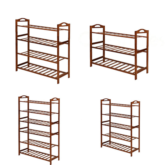 Bamboo Wooden Shoe Rack Cabinet Shelf Storage Organizer