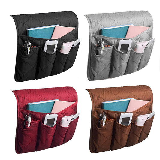 Armrest Organizer with 5 Pockets for Couch and Sofa Remote Storage
