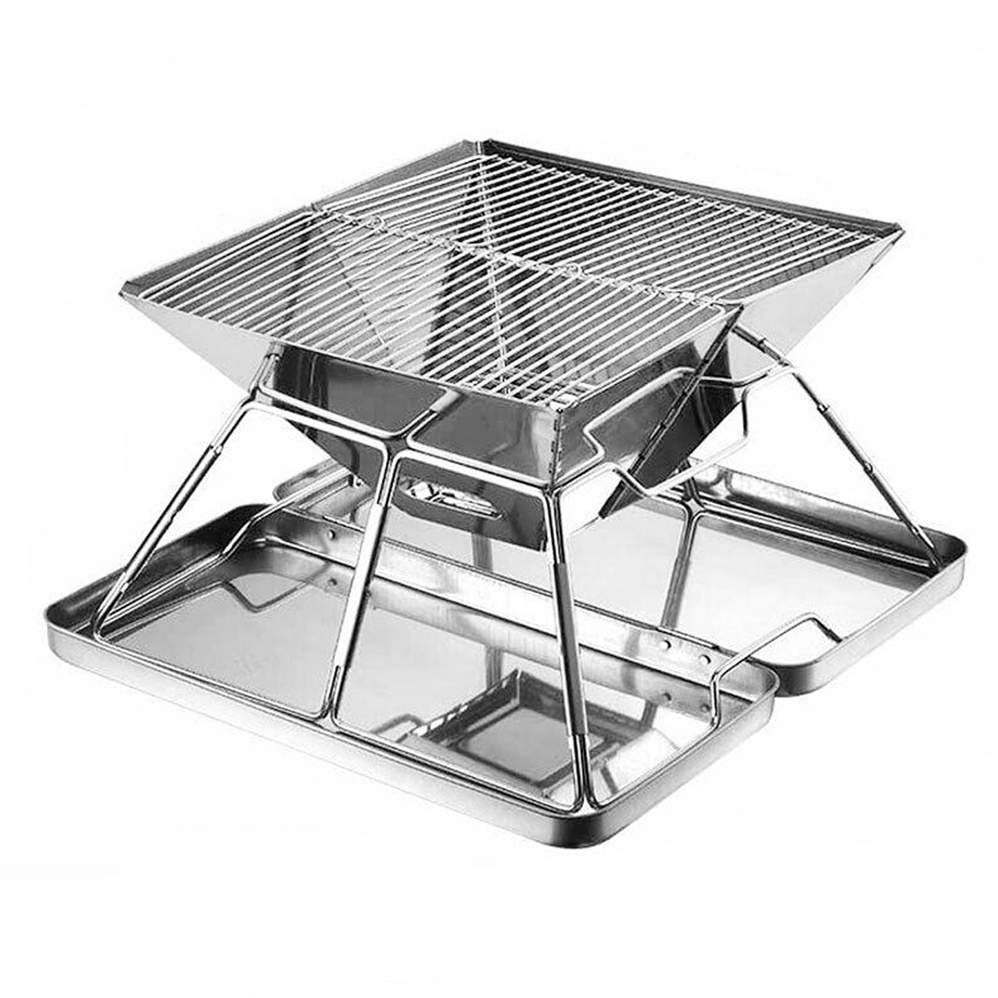 Portable Steel Barbecue BBQ Grill for Outdoor Camping
