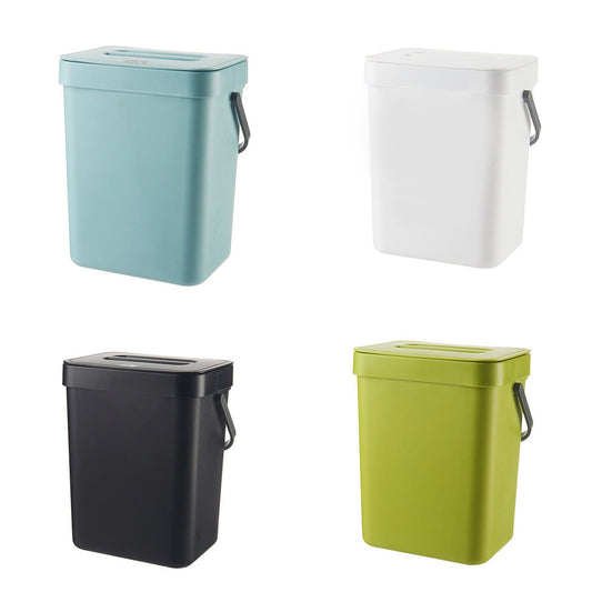 Wall Mounted Cupboard Door Trash Can with Push Top Lid