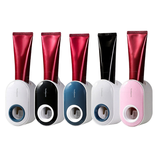 Wall-Mounted Automatic Toothpaste Dispenser and Toothbrush Holder