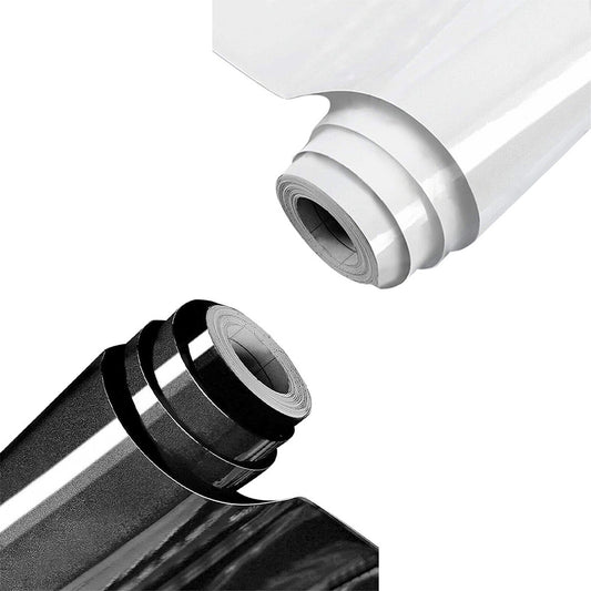 Self-Adhesive Vinyl Contact Paper Roll in Black and White 10M