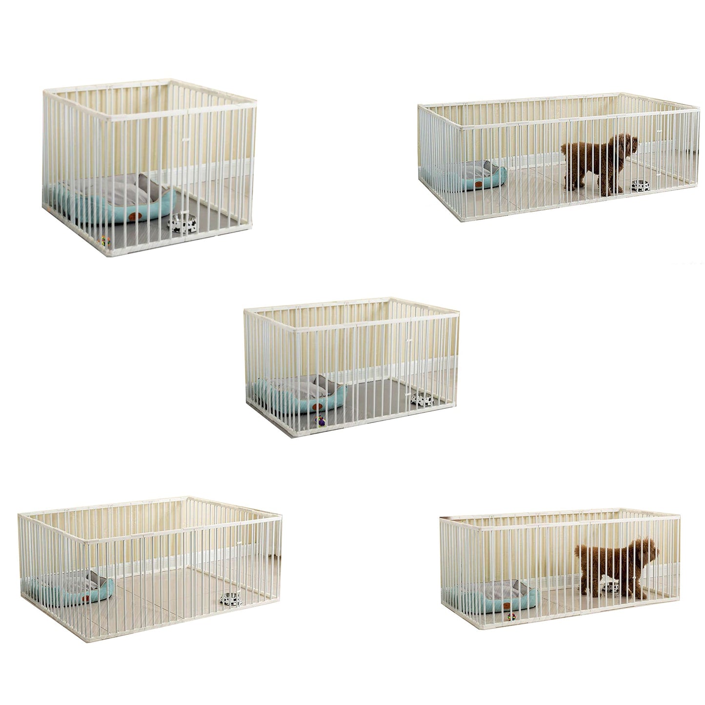 Portable Dog Playpen with Foldable Exercise Panels for Puppy Play and Fencing
