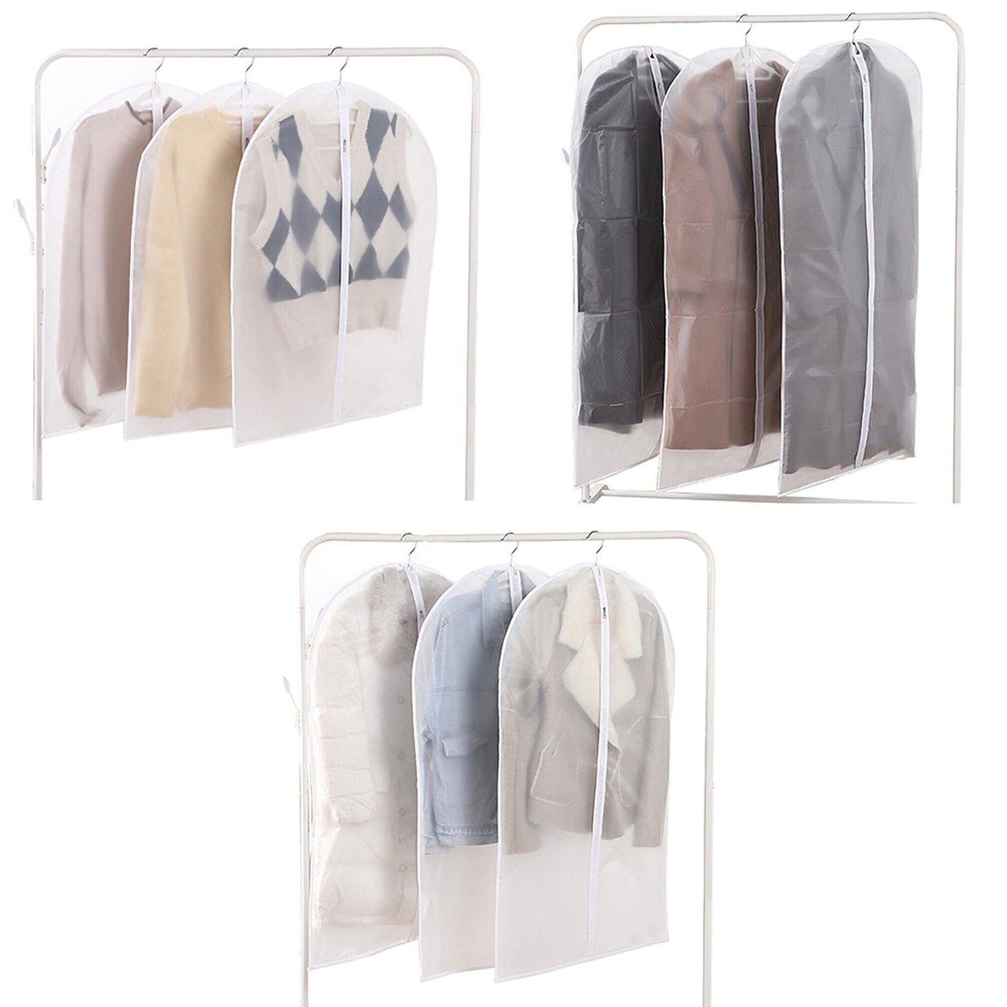 12-Pack Garment Storage Bags for Dress and Suit Protection