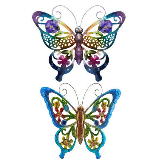 3D Butterfly Iron Wall Art Outdoor Garden Hanging Ornaments
