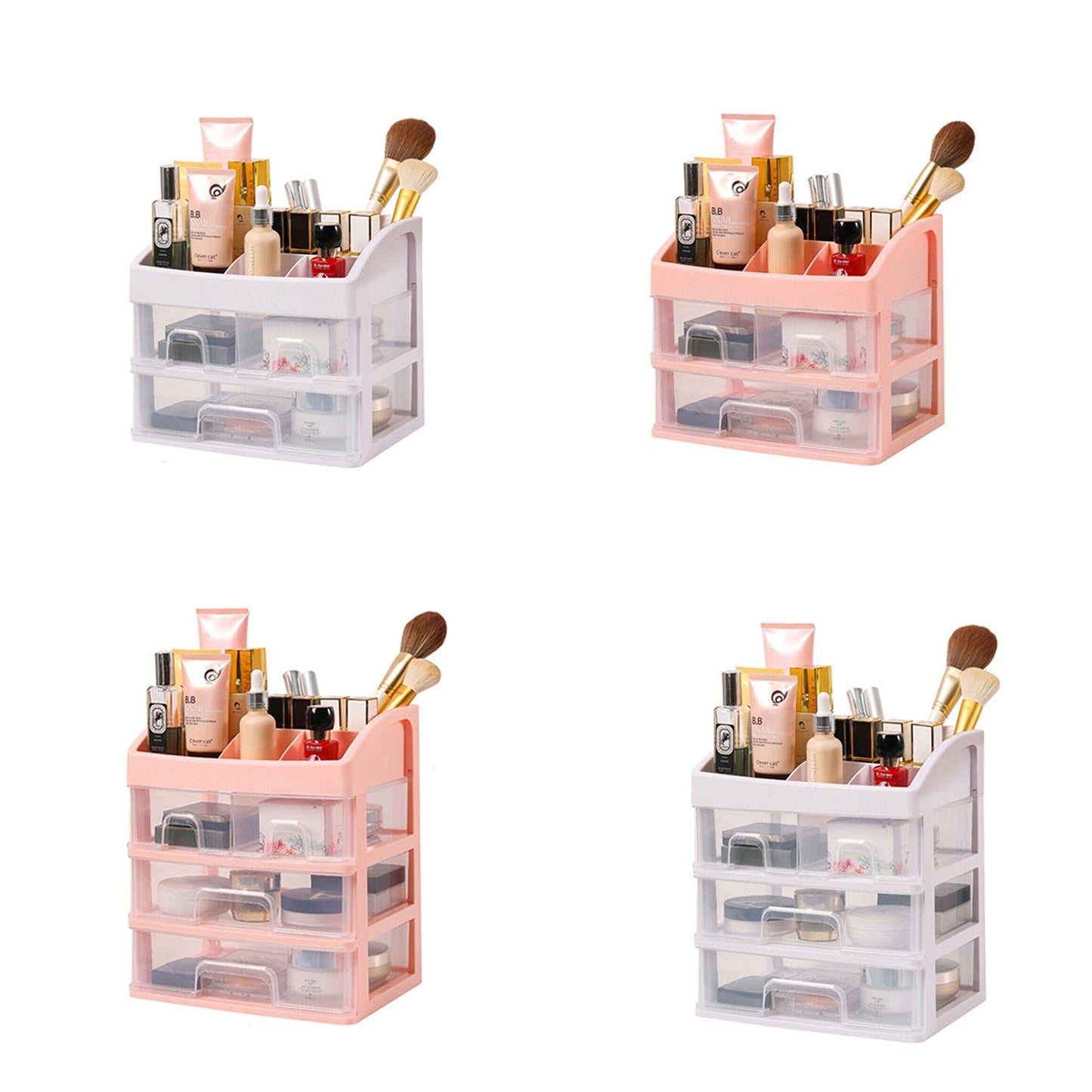 Cosmetic Organizer Box for Desk Drawer Makeup Storage Case