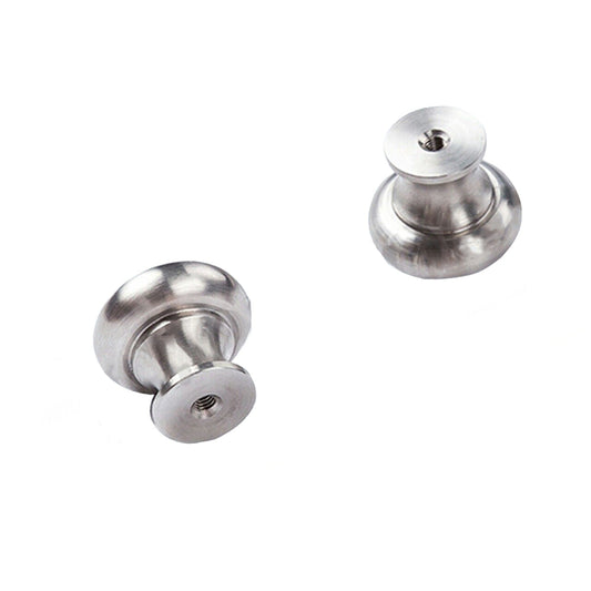 Stainless Steel Door Drawer Handles Brushed Pull Knob T Bar  30mm Round Single Hole