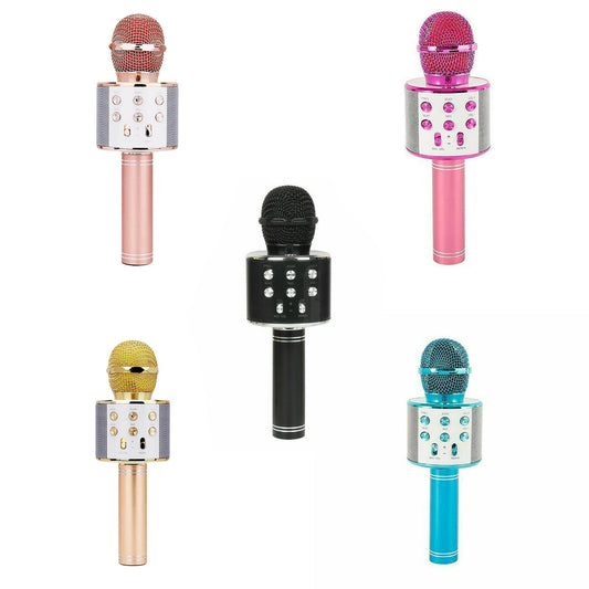 Wireless Bluetooth Handheld Karaoke Microphone with Speaker USB Mic