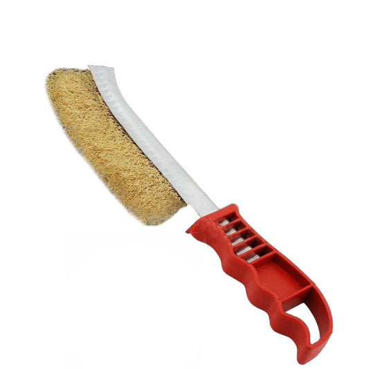 Heavy Duty Hand Wire Brush with Brass Bristles for Rust Paint Removal 245mm