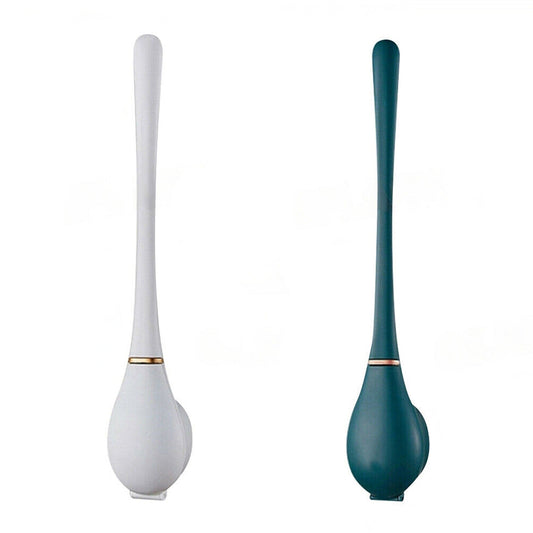 Bathroom Cleaning Set Soft Silicone Toilet Brush with Holder