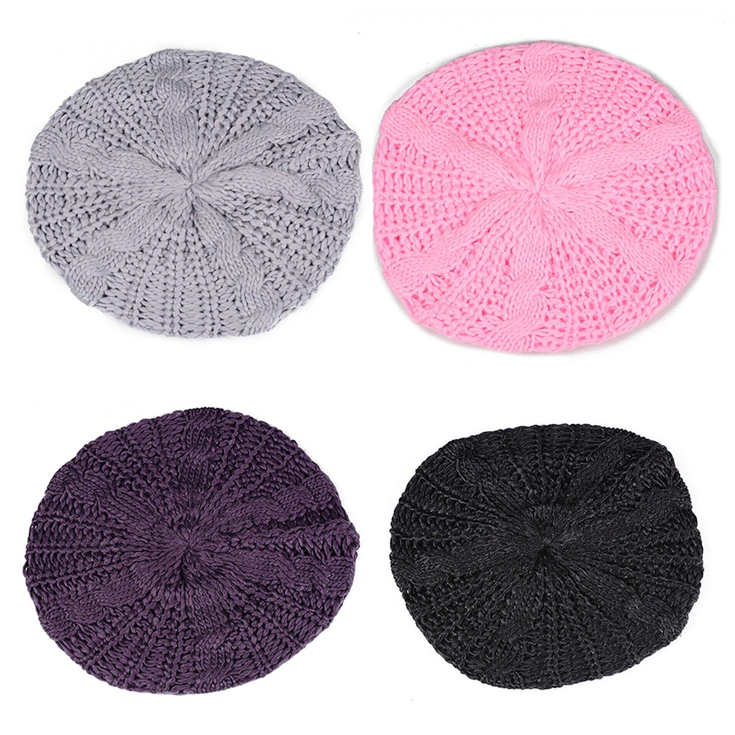 Winter Warm Slouchy Knitted Crochet Cap for Women