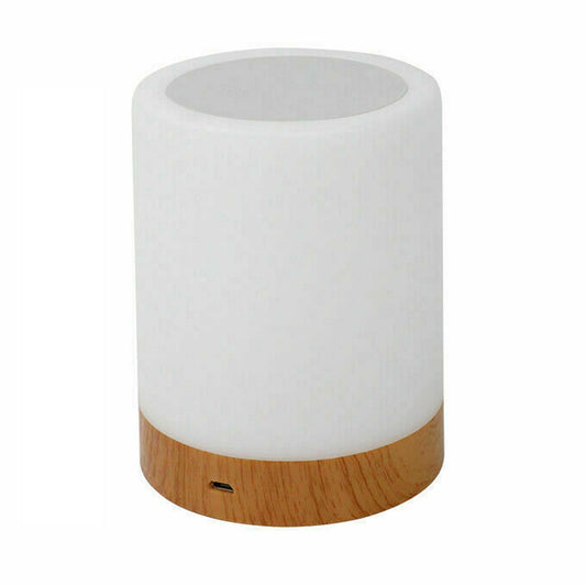 7 Colour USB Rechargeable RGB LED Touch Night Light Dimmable Mood Bedside Lamp