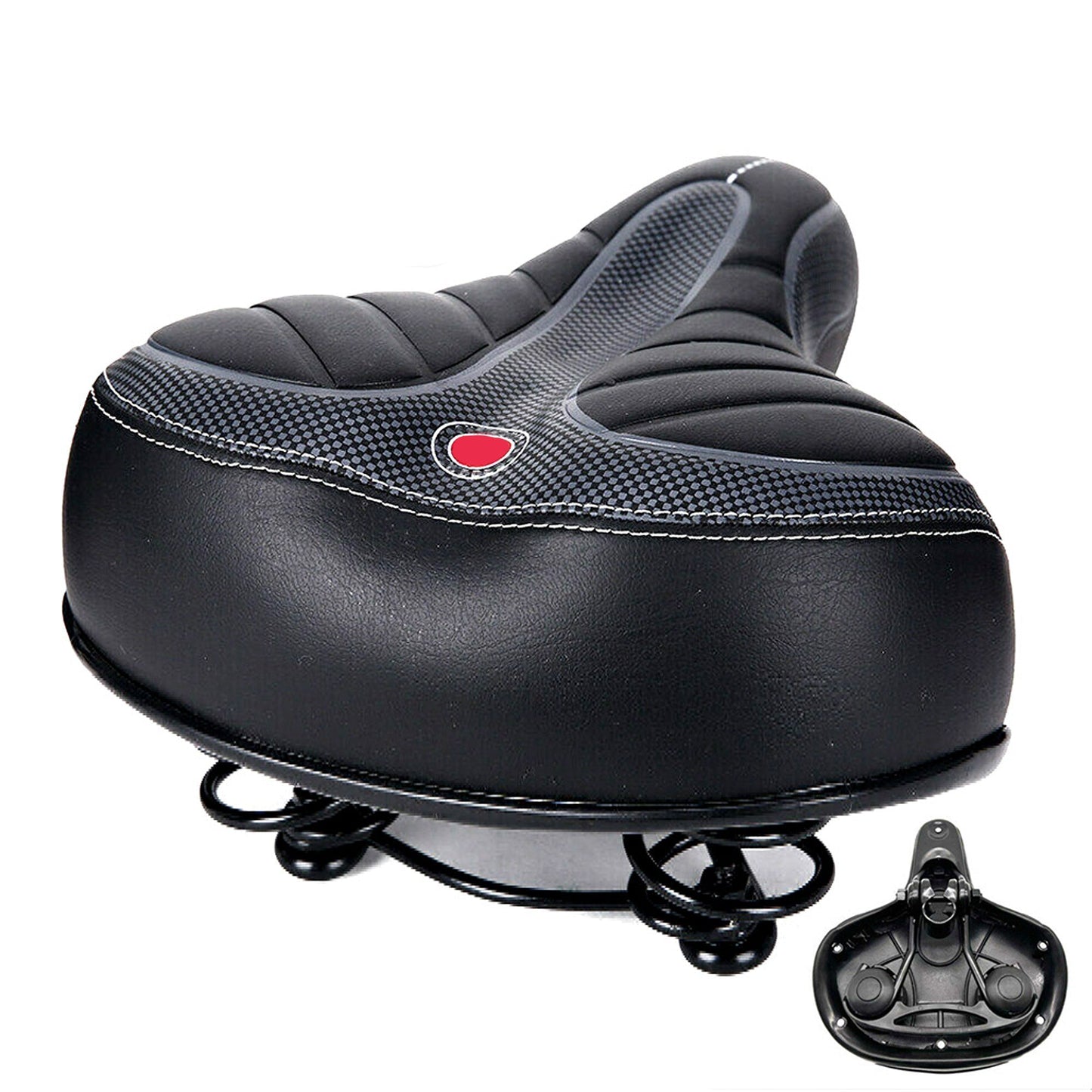 Bike Gel Cruiser Comfort Saddle Wide Soft Cushion Seat