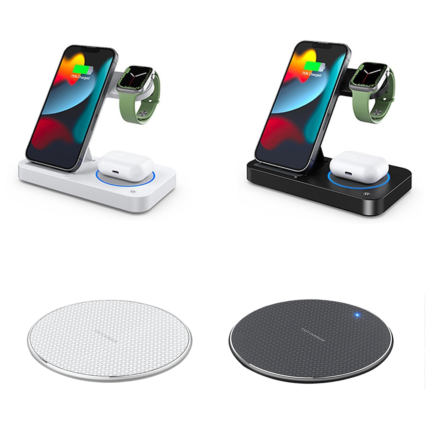 3 in 1 Fast Wireless Charger Station Dock for Apple iPhone 14 Pro 13 12 Watch